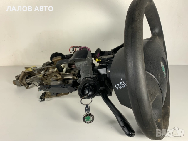 Кормилен прът волан лостчета светлини чистачки лентов кабел Шкода Фабия Skoda Fabia 6Q1419501AD 