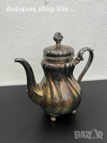 Порцеланов чайник обвит със сребърно фолио. №5465, снимка 1 - Антикварни и старинни предмети - 46081163