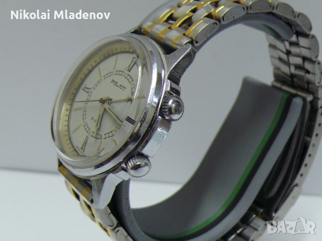 Съветски Полет/POLJOT Звънчев Мъжки ръчен часовник, работещ, снимка 3 - Мъжки - 53277248