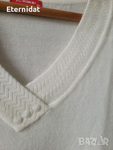 Бяла блуза , снимка 3 - Блузи с дълъг ръкав и пуловери - 45529916