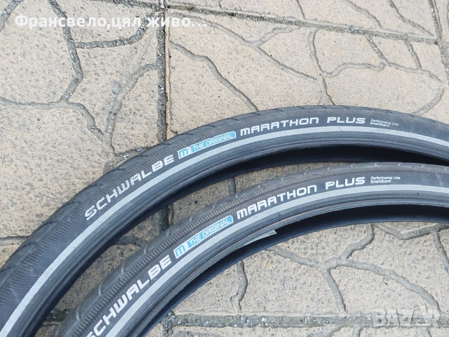 28 цола гуми против пукане за велосипед колело schwalbe marathon plus , снимка 2 - Части за велосипеди - 54297988