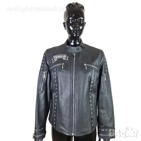 📌 5228 Yamaha Дамско кожено яке | КАТО НОВО | Рокерия | Размер 44 | 160 лв.