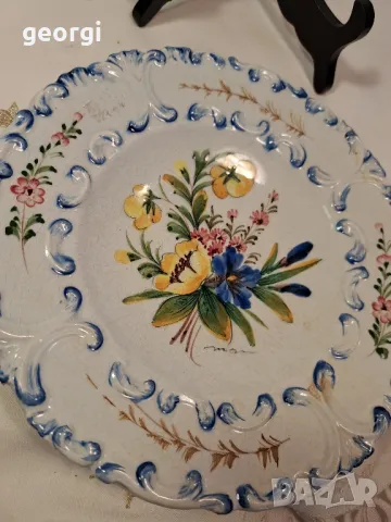 декоративна керамична чиния за стена с цветя 25/4, снимка 4 - Декорация за дома - 50183326