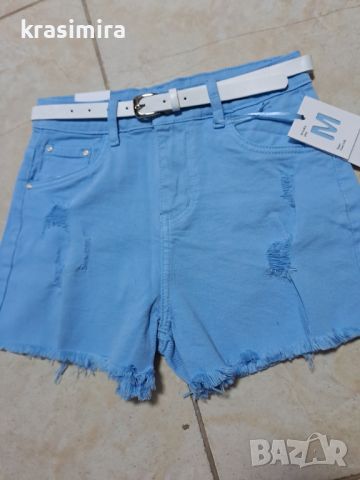 Къси панталонки в синьо , снимка 4 - Къси панталони и бермуди - 46448326