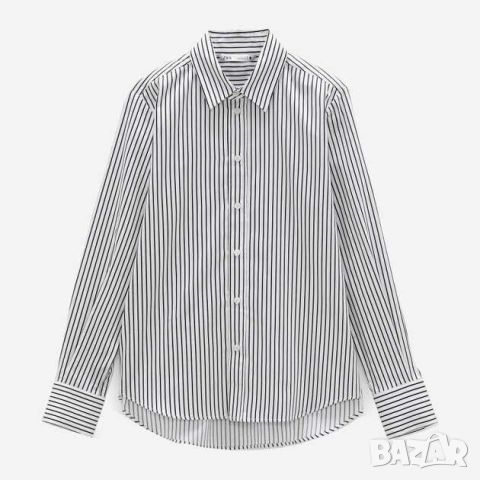 Дамска риза на райета Zara, 100% памук, XL