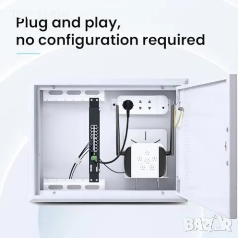 Нов Tenda 16-Портов Gigabit Суич Безшумен Монтаж на Бюро и Стена, снимка 4 - Друга електроника - 49723937