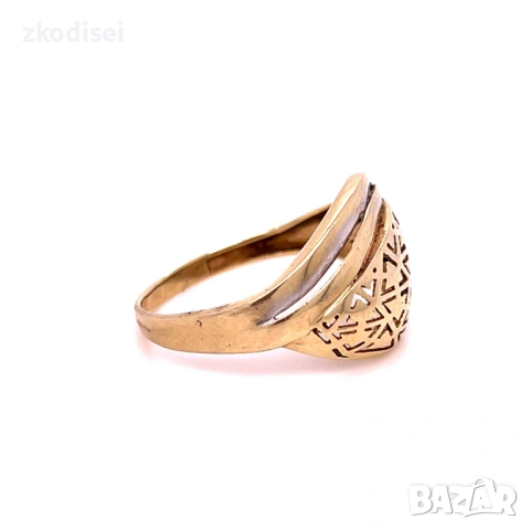 Златен дамски пръстен 1,85гр. размер:53 14кр. проба:585 модел:37393-5, снимка 3 - Пръстени - 54068400