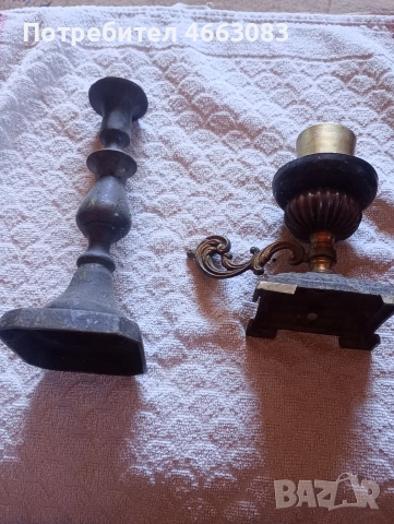 Лот месингови свещници , снимка 3 - Антикварни и старинни предмети - 53041601