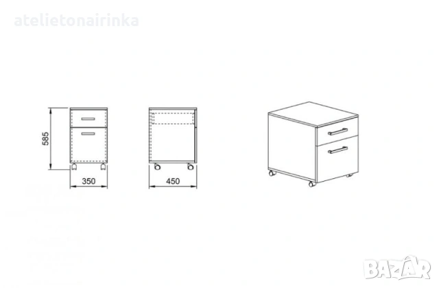 Контейнер Гранд 87, снимка 2 - Шкафове - 33651928