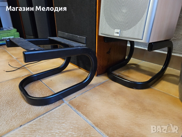 Черни метални стоики за тонколони. Комплекта за 120лв. В отлично състояние. Стават както за малки, т