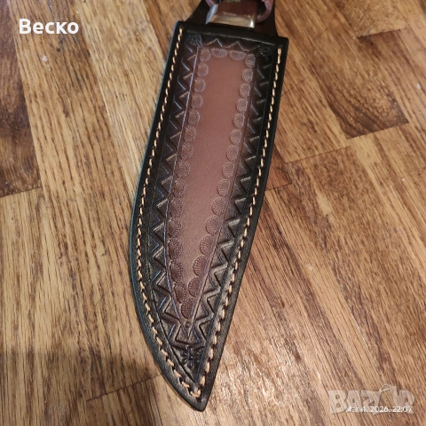 Кания за нож / 17х4.5см. кожена., снимка 5 - Ножове - 53713434