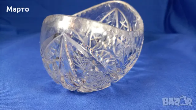 Кристална фруктиера, бонбониера, масивна, гондола, снимка 4 - Прибори за хранене, готвене и сервиране - 50174414