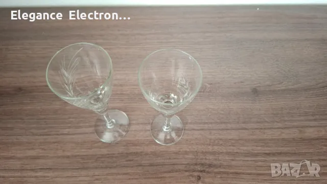 2бр стъклени чаши за Шампанско. 15см, снимка 3 - Чаши - 50190050