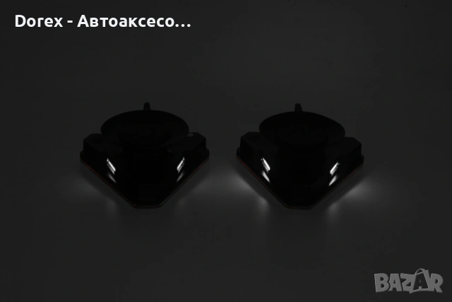 Комплект безжични преносими LED стопове с магнит и вендуза 12V - триъгълен дизайн с неон ефект за ре, снимка 18 - Аксесоари и консумативи - 53857052