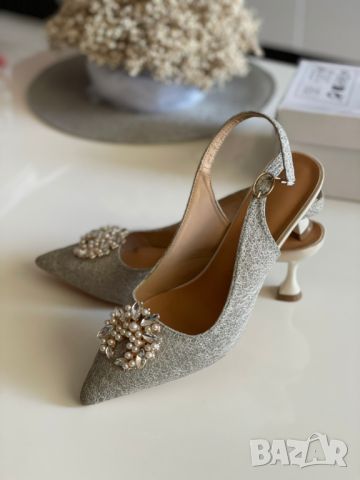 Дамски сватбени обувки, 38 EU, снимка 5 - Дамски обувки на ток - 45830325