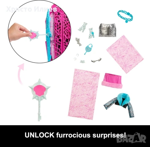 Кукла Monster High Catty Noir с гардероб и 19 аксесоара, снимка 6 - Кукли - 53412822