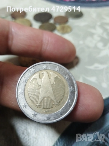 Стари монети  едното евро 2 има буквата S другото евро 2 има буквата А, снимка 3 - Антикварни и старинни предмети - 53403240