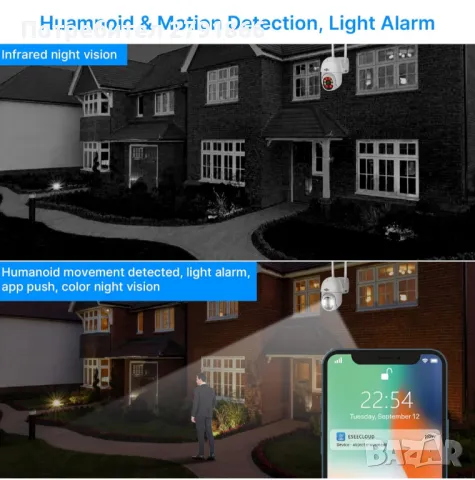 Hiseeu 5MP HD безжична система 4 камери,10-канален NVR,1TB вграден твърд диск, снимка 7 - Комплекти за видеонаблюдение - 49790327