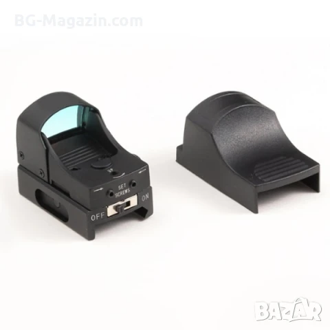 Малък компактен бързомер мерник тактически за пистолет еърсофт въздушна пушка червена зелена точка, снимка 10 - Оборудване и аксесоари за оръжия - 51051113