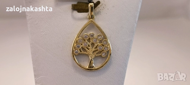 Нова Златна висулка дървото на живота-2,10гр/14кр, снимка 2 - Колиета, медальони, синджири - 52737930