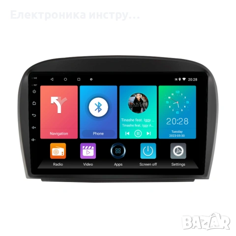 Android мултимедия GPS навигация CarPlay Android Auto + Камера - за Mercedes SL R230 SL350 SL500 SL6, снимка 3 - Аксесоари и консумативи - 53994070