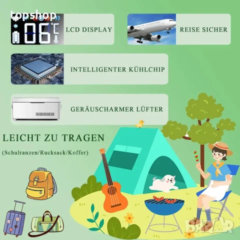 НОВ Преносим хладилник за лекарства, 3 батерии, CoolBox, инсулин, медицинска хладилна чанта, снимка 4 - Хладилници - 50555741