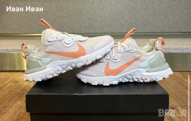 Nike React Vision / Light Violet-White, снимка 4 - Маратонки - 53436157