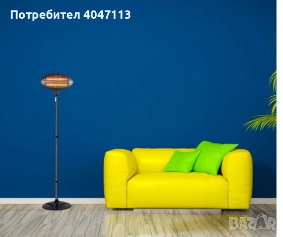 Кварцова печка, стояща 2000W, снимка 2 - Отоплителни печки - 51387837