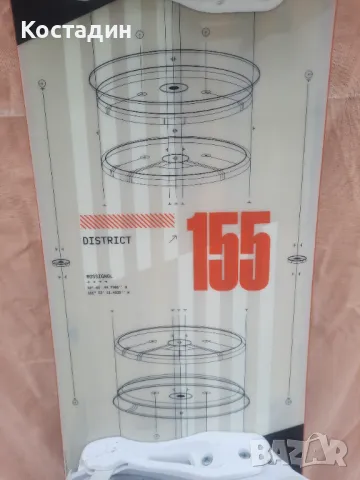 Сноуборд Rossignol District White 155см., снимка 5 - Зимни спортове - 48250470