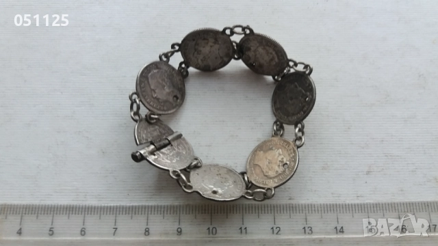 сребърна възрожденска гривна с монетки , снимка 10 - Нумизматика и бонистика - 52373342