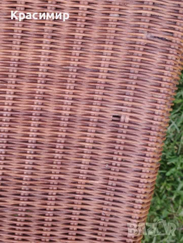 Трапезни столове, 2 бр, естествен ратан, снимка 3 - Градински мебели, декорация  - 50086526