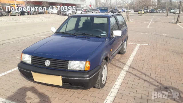 VW POLO 1000 куб.см.  45 k.с. бензин/газ 1991 г.-тъмно син със шибедах, снимка 1 - Автомобили и джипове - 49019117