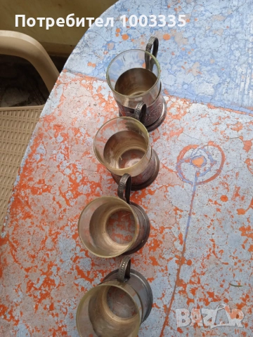 Редки посребрени подстакани Спутник , снимка 2 - Антикварни и старинни предмети - 52891704