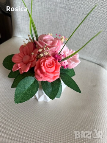 Ароматна сапунена аранжировка , снимка 2 - Подаръци за жени - 53694944