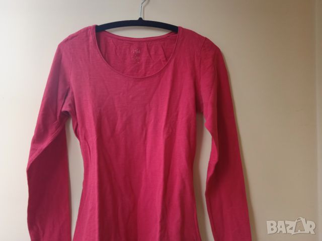 САМО 3 лв.! Дамска червена блуза с дълъг ръкав - 100% памук, снимка 1 - Блузи с дълъг ръкав и пуловери - 45342246