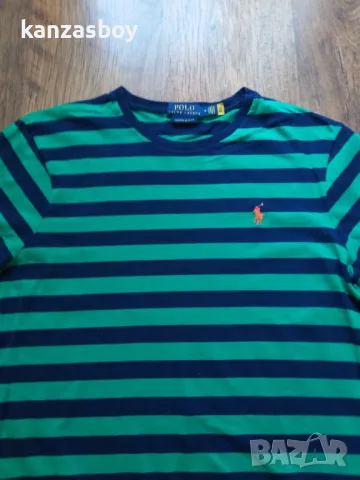 polo ralph lauren custom slim fit striped jersey t-shirt - страхотна мъжка тениска КАТО НОВА М, снимка 6 - Тениски - 48501605