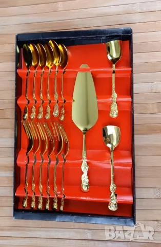 Комплект десертни прибори, снимка 3 - Прибори за хранене, готвене и сервиране - 50113155