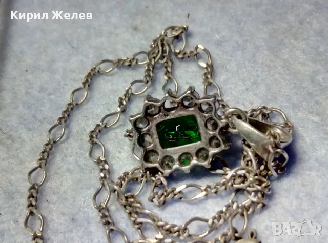 СКЪПОЦЕННО СРЕБЪРНО КОЛИЕ с ПЕНДАНТ СРЕБРО 925 с ГОЛЯМ ЮВЕЛИРНО ФАСЕТИРАН ПЕРИДОТ и ЦИРКОНИ 47569, снимка 14 - Колиета, медальони, синджири - 50072703