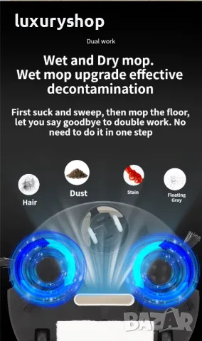 БЕЗПЛАТНА ДОСТАВКА! Чисто нови! Прахосмукачка робот, снимка 5 - Прахосмукачки - 50088180