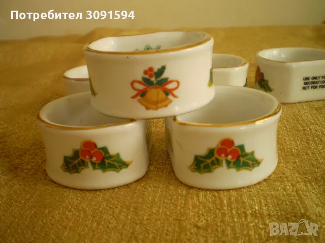 Комплект от 6/Винтидж порцеланови пръстени за салфетки КАЧЕСТВЕНИ LIMOGES , снимка 3 - Аксесоари за кухня - 50002972