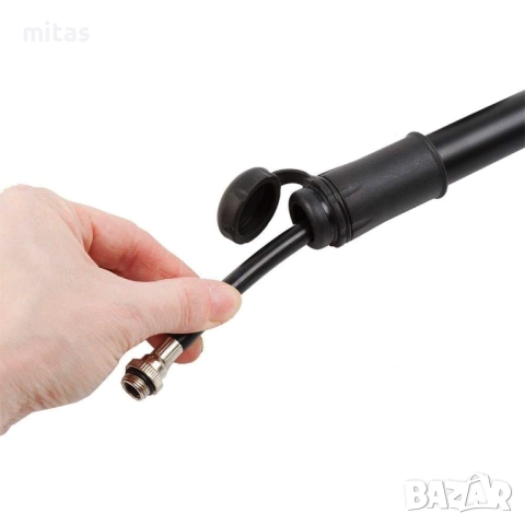 Мини помпа M-WAVE с маркуч, Универсална, Алуминиева, 190мм / 89г, снимка 5 - Аксесоари за велосипеди - 52878910