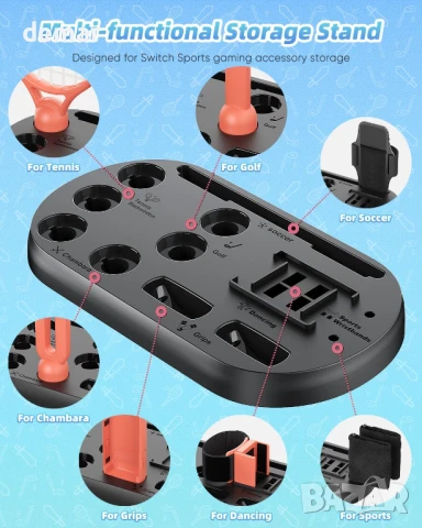MENEEA Комплект спортни аксесоари за Nintendo Switch 2 2025/1/OLED с органайзер, снимка 3 - Аксесоари - 50766435