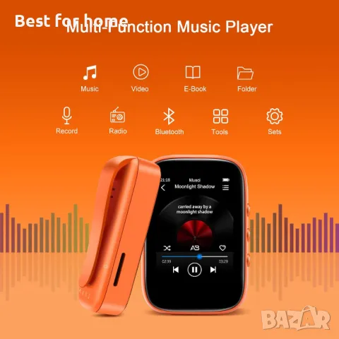 QNGEE Mp3 плейър с Bluetooth, снимка 8 - MP3 и MP4 плеъри - 47816405