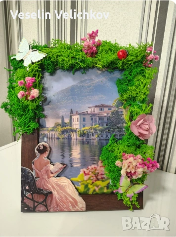 Ръчна изработка със скандинавски мъх на картини, снимки, пейзажи