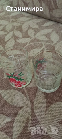 Чаши рекламни новогодишни 1985, Китка, снимка 2 - Чаши - 50590789