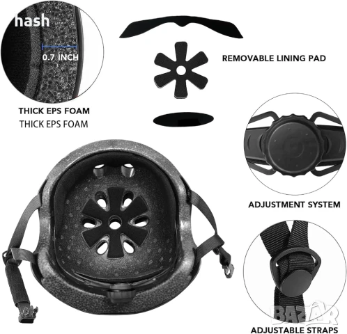 Каска Zamelux без светлина за скутер, черна, р-р Л, снимка 3 - Аксесоари за велосипеди - 50885670