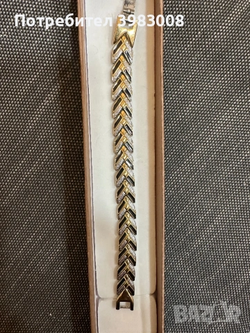 Титаниева магнитна гривна за регулиране на високо кръвно от неръждаема стомана, снимка 2 - Гривни - 53988611