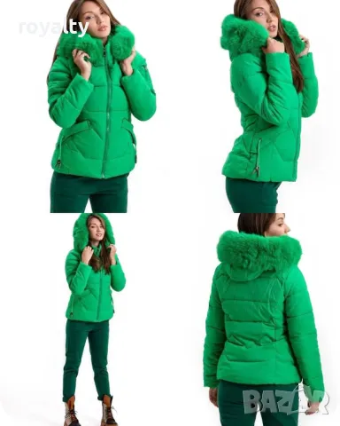 Топло зимно яке със силиконова вата и подвижен пух на качулка и ръкави , снимка 3 - Якета - 49208113