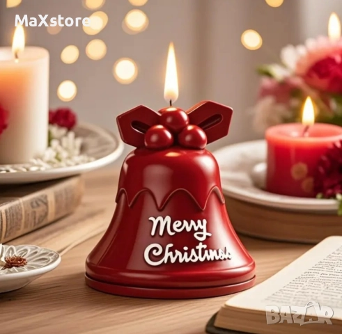 3D голяма камбана камбанка Коледа Силиконов молд форма за свещи гипс сапун смола 