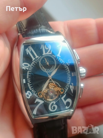 Мъжки автоматичен часовник Moon Phase / Skeleton, снимка 2 - Мъжки - 53689357